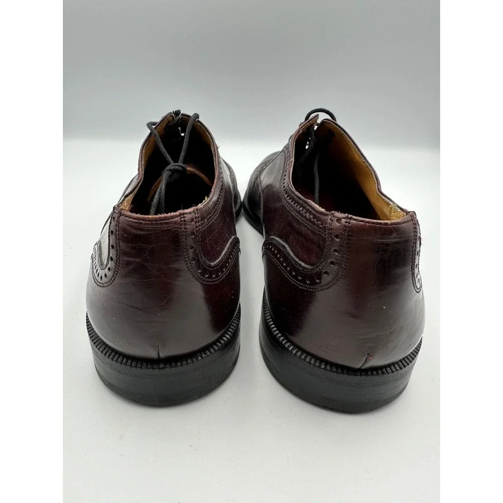 Mezlan Florence Oxford Derby Dress‎ Shoes Mens 10 Brown Leather Brogue Cap Toe